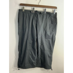 Womans No Fuze Capri Pants 20 Black Bungie Ties